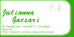 julianna gacsari business card